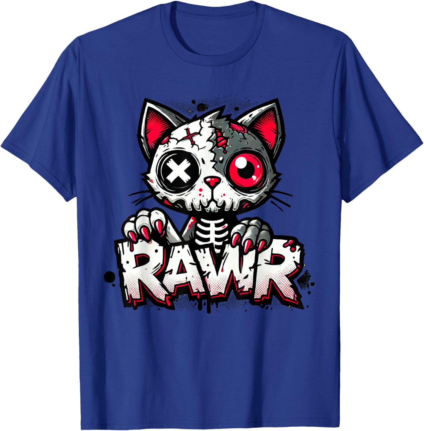 Dystopian Zombie Kitten T-Shirt - T-Shirt | Royal