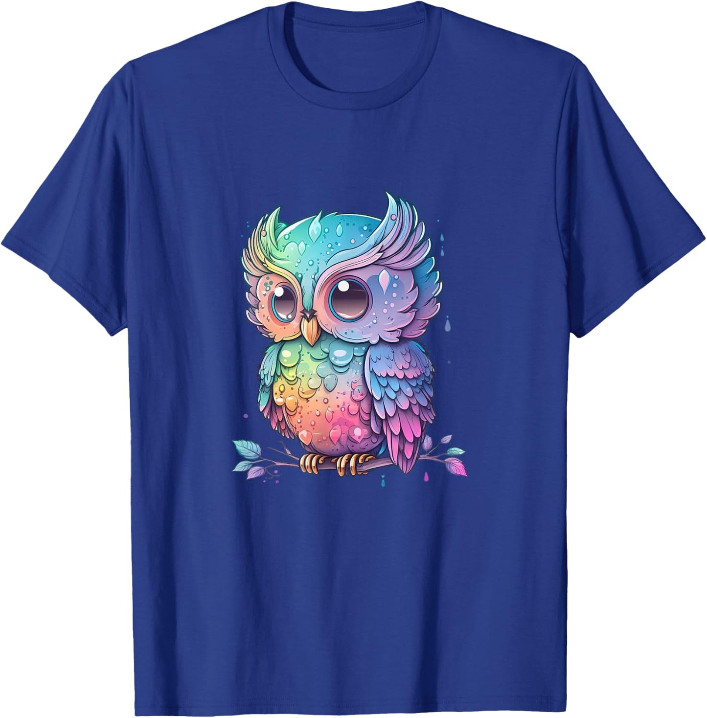 Bunte Eule mit großen Augen T-Shirt - T-Shirt | Royal