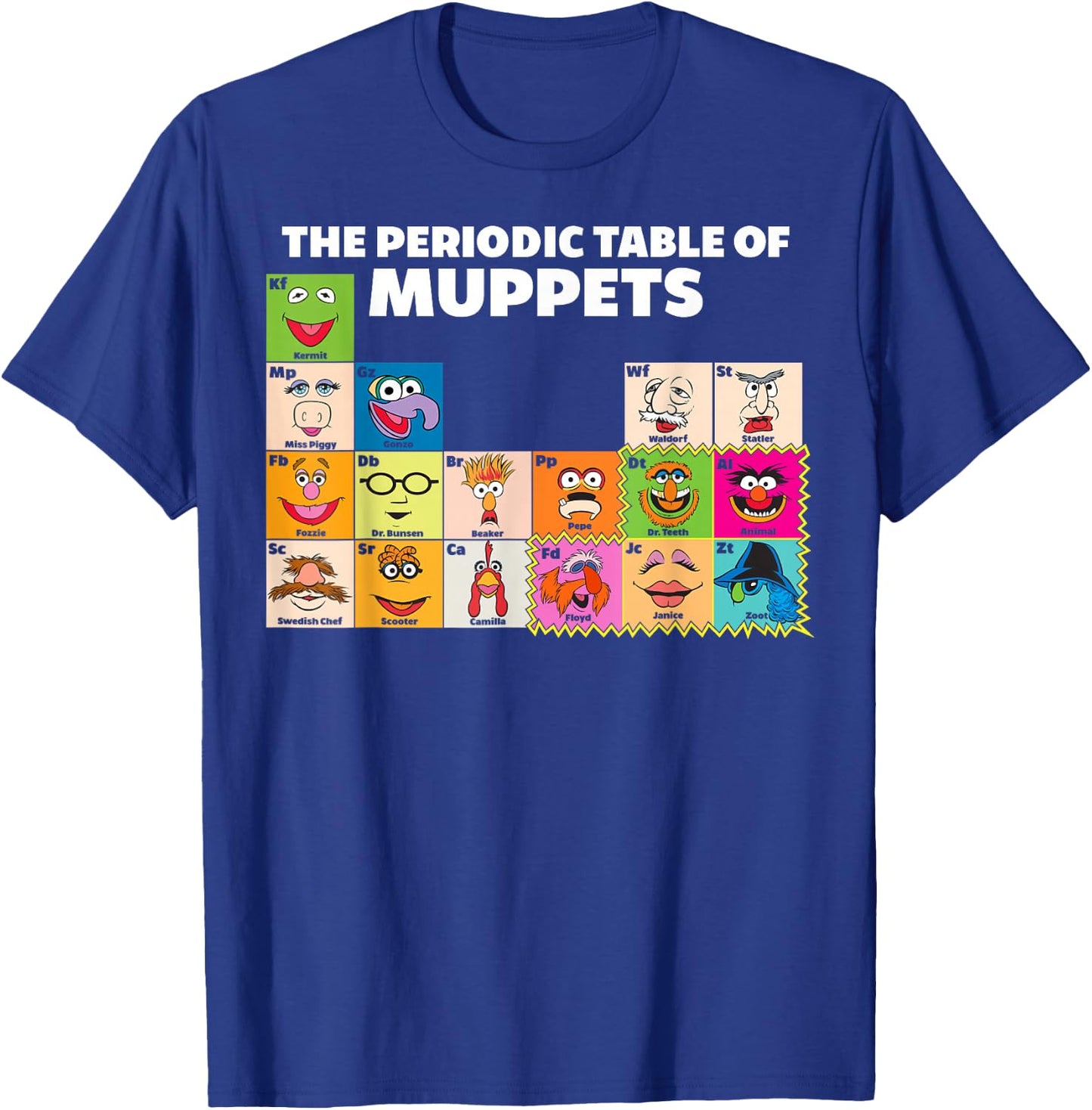 Disney The Muppets Periodic Table of The Muppets Small T-Shirt - T-Shirt | Royal