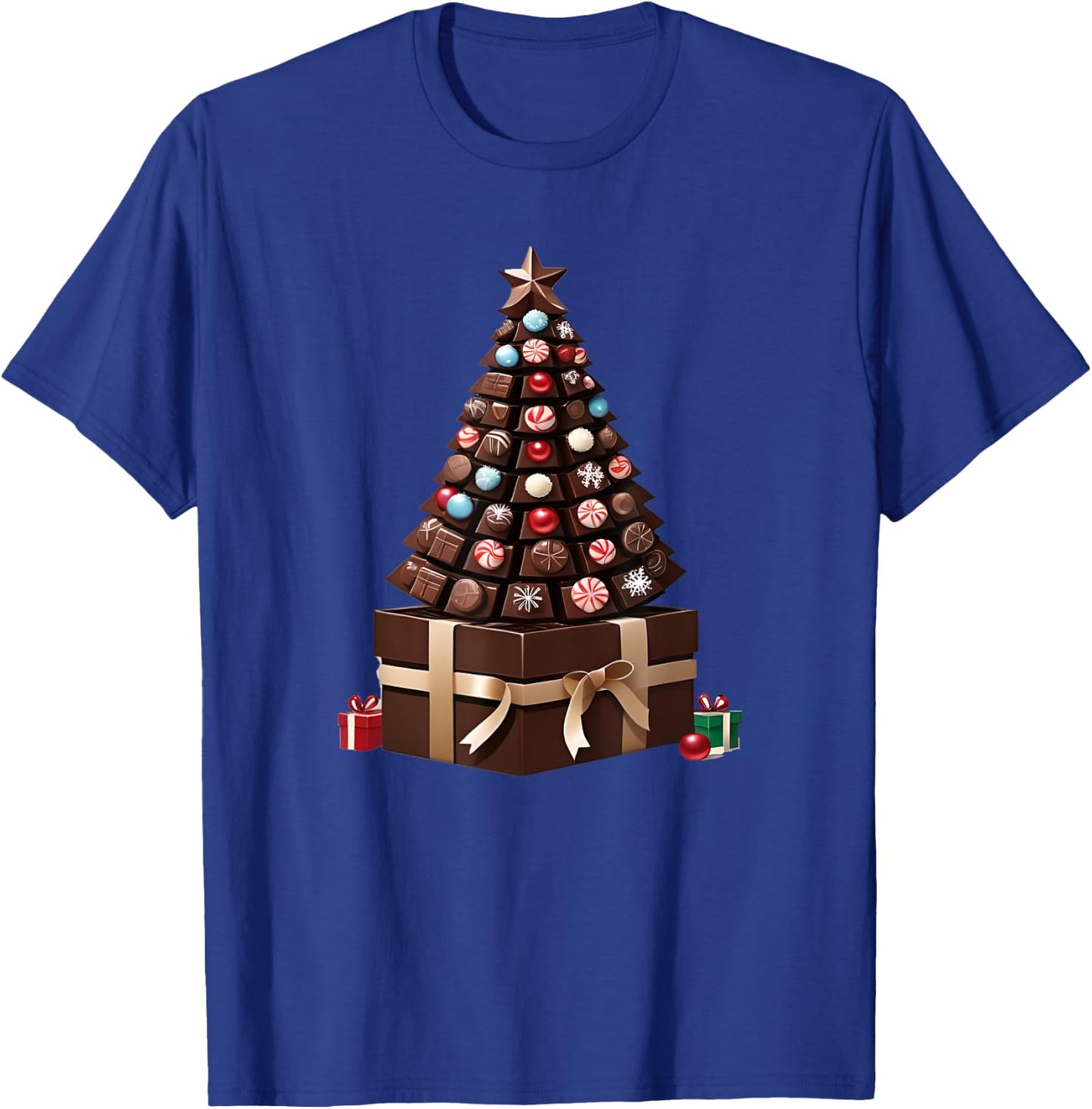 Box of Chocolates Christmas Tree T-Shirt - T-Shirt | Royal