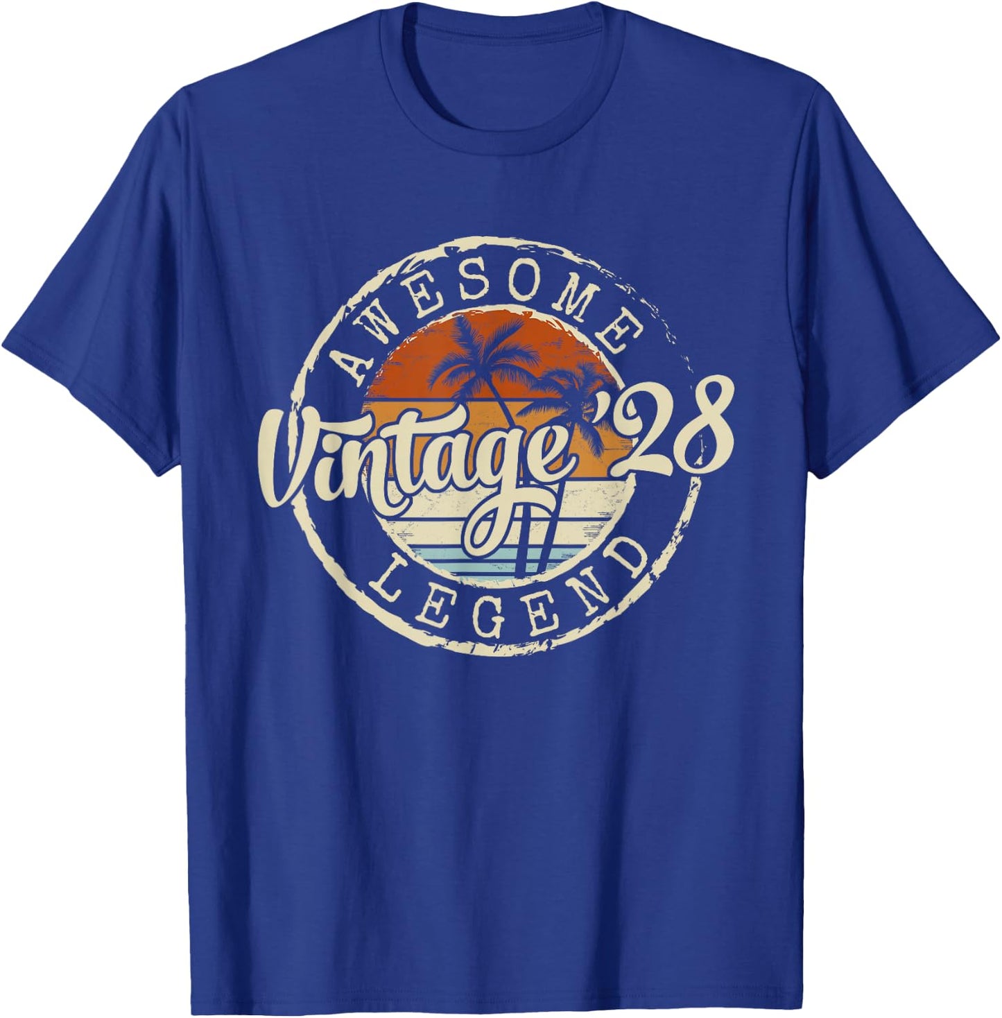 Vintage 1928 98yr 98th Birthday Gifts 98 Years Old T-Shirt - T-Shirt | Royal