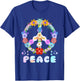 Peace Sign Flowers 60s and 70s Peace Flower Power , black T-Shirt - T-Shirt | Royal