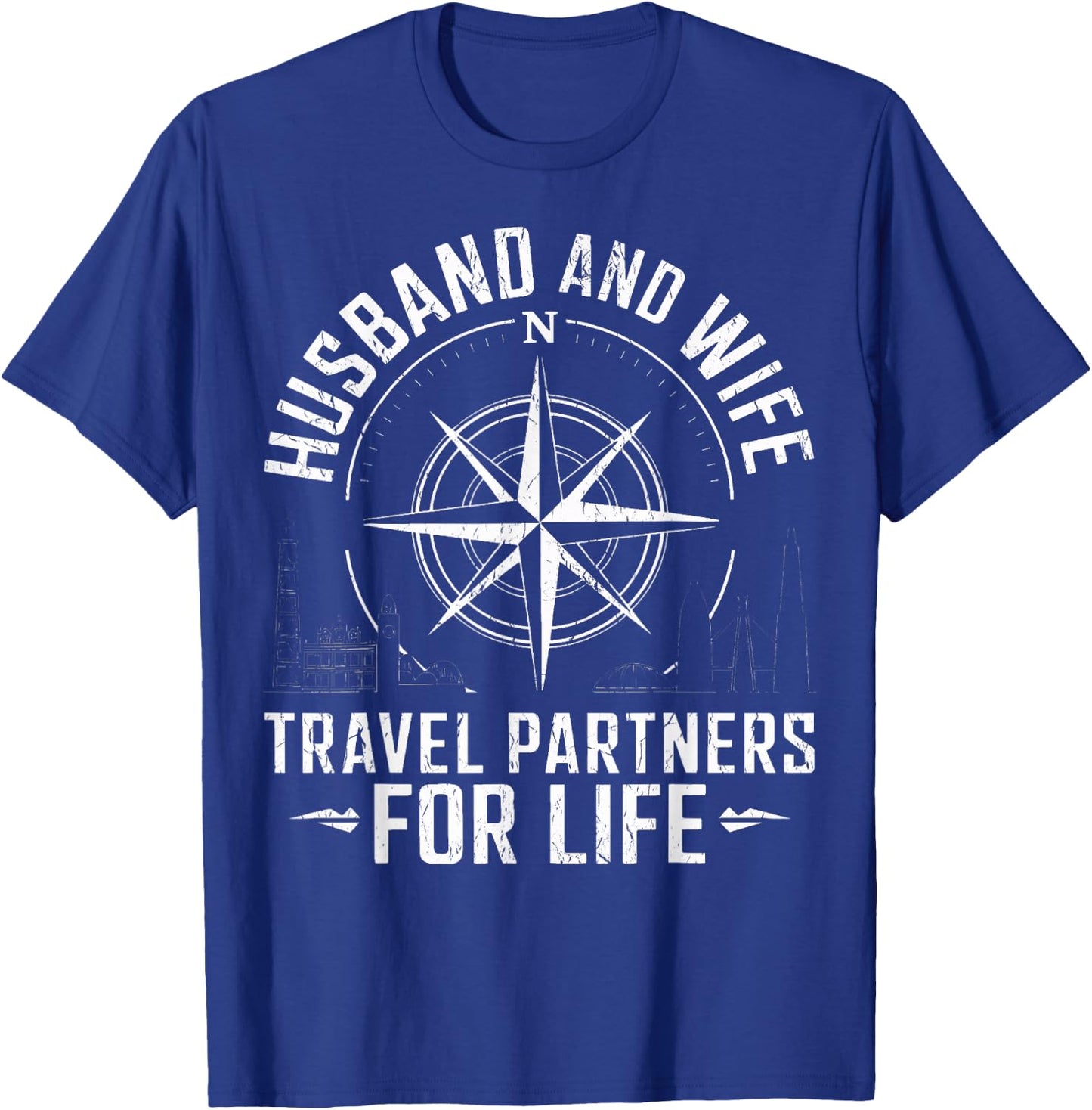 Couples Road Trip Husband Wife Travel Partners For Life T-Shirt - T-Shirt | Royal