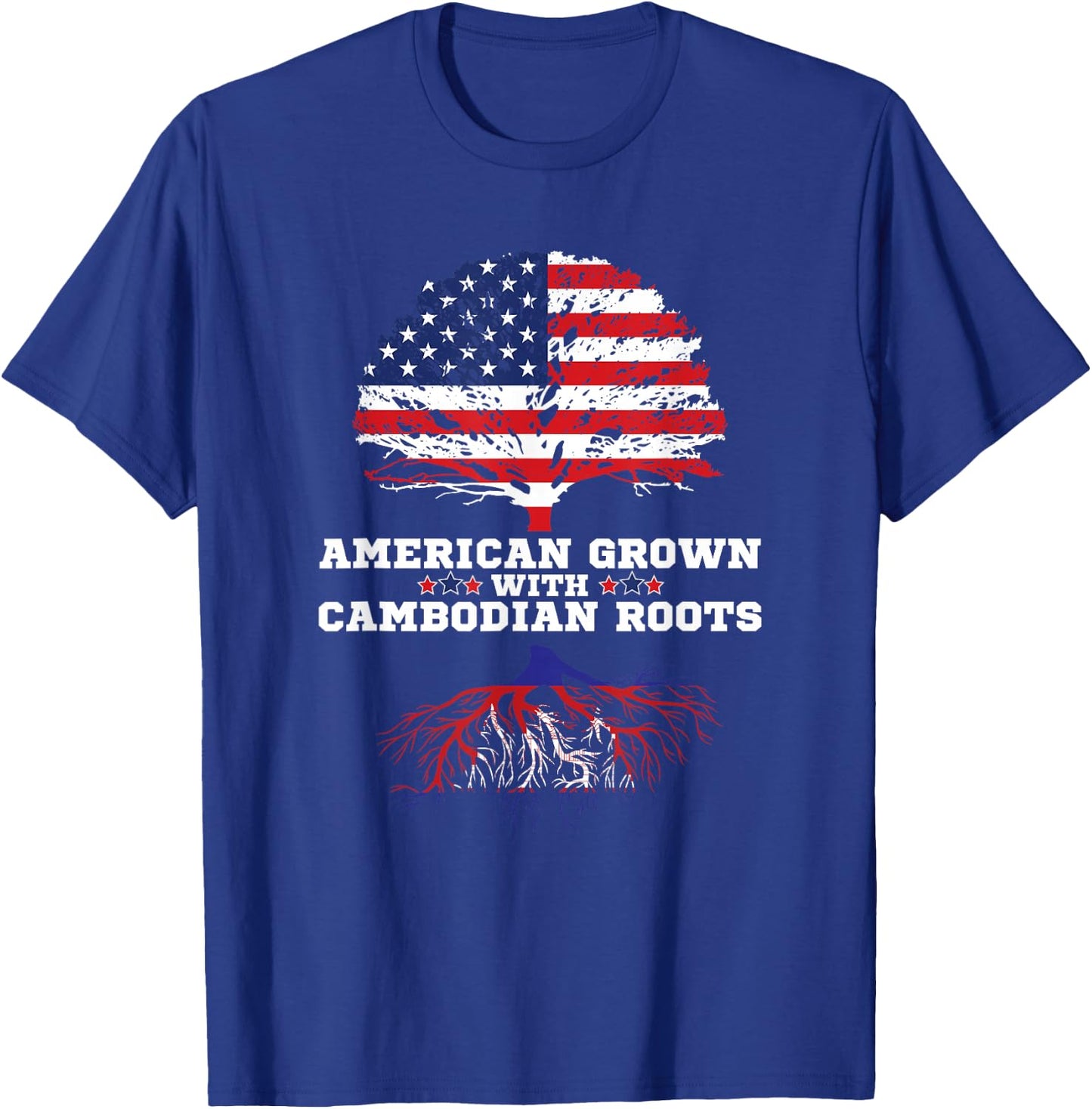 American Grown Cambodian Roots T-Shirt - T-Shirt | Royal