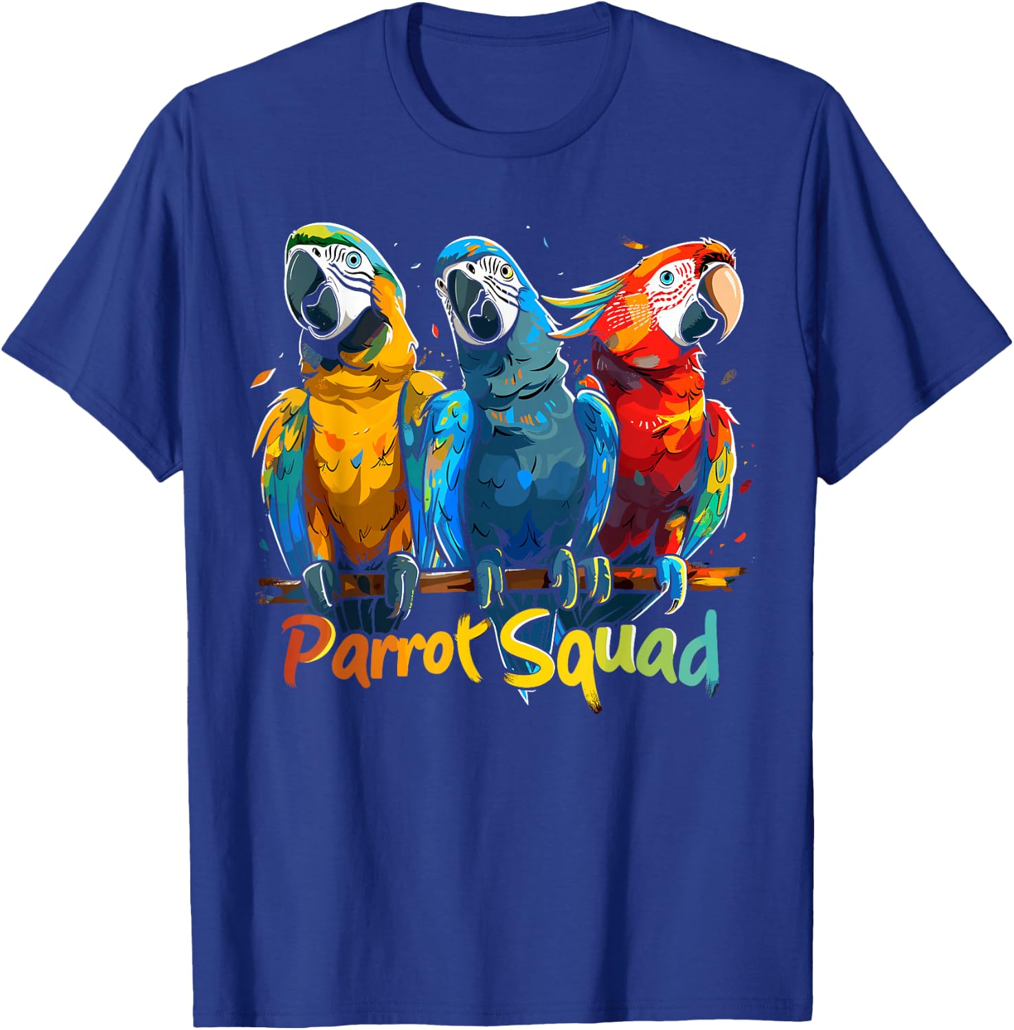 Parrot Squad Design for Parrot Lover Stuff | Cool Parrot T-Shirt - T-Shirt | Royal