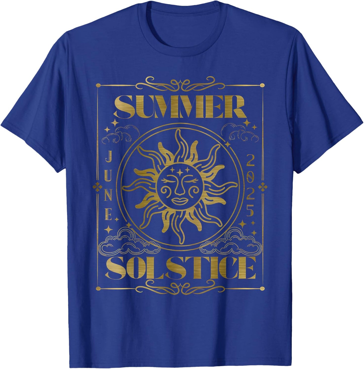 Summer Solstice Mystical Celestial Sun Festival Astrology T-Shirt - T-Shirt | Royal