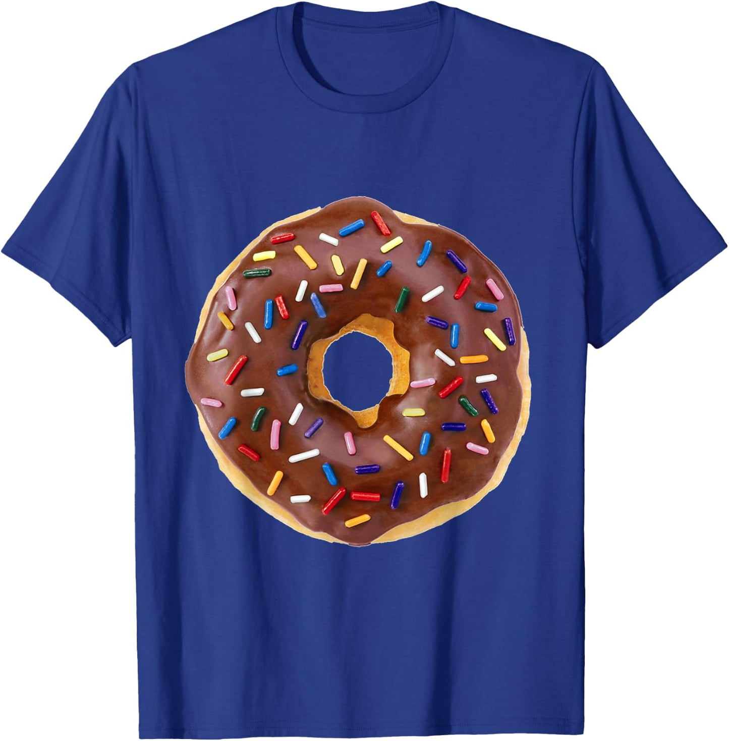 Chocolate Donut with Sprinkles T-Shirt - T-Shirt | Royal