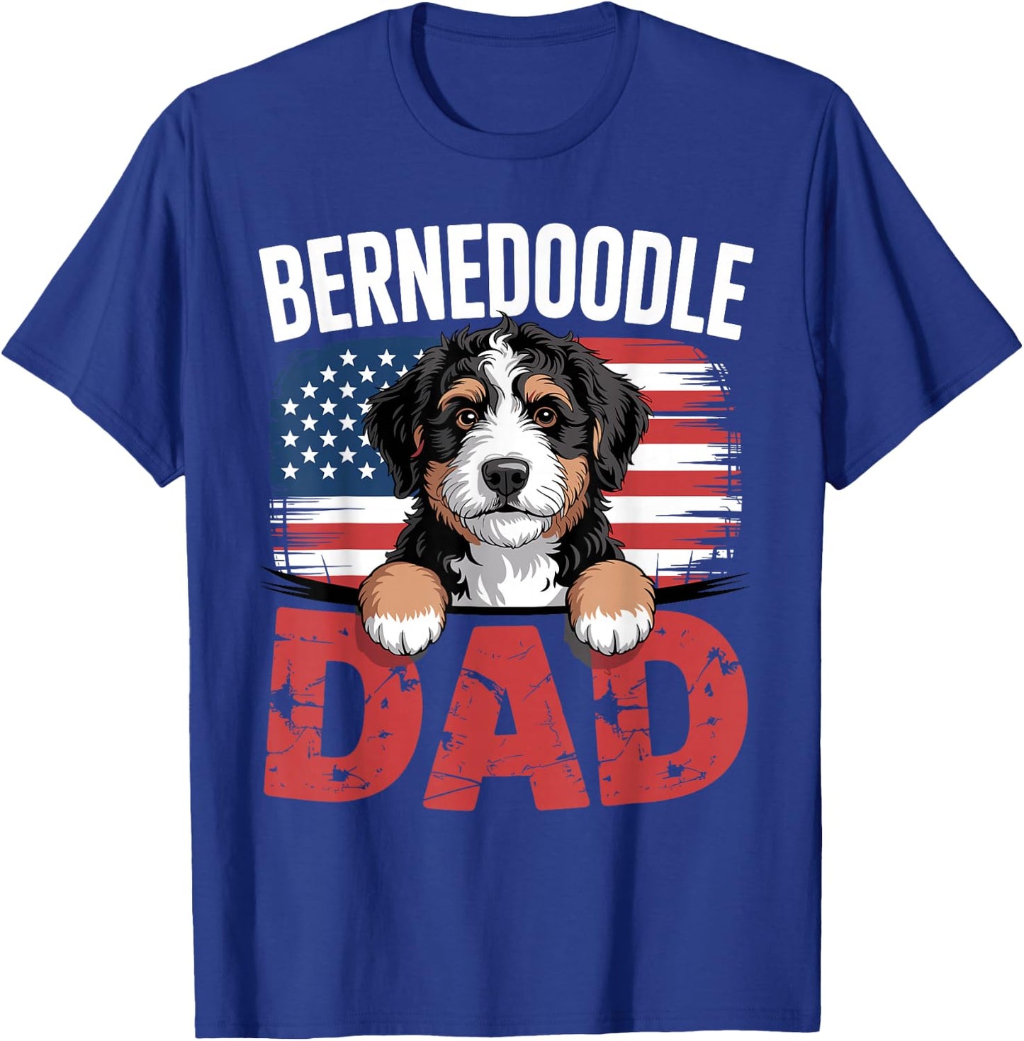 Funny Bernedoodle Dad Art Boys Bernedoodle Dog Owner T-Shirt - T-Shirt | Royal
