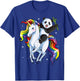 Panda Riding Unicorn Pandicorn Girls Kids Women Rainbow Gift T-Shirt - T-Shirt | Royal