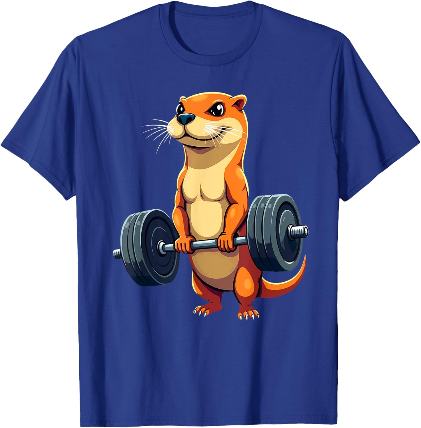 Workout Gym Otter Deadlift Weightlifting T-Shirt - T-Shirt | Royal