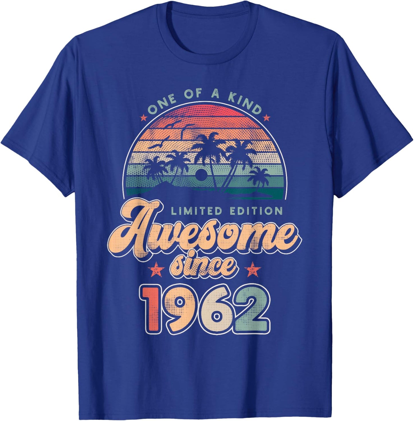 Awesome Since 1962 Palmiers 64e Anniversaire T-Shirt - T-Shirt | Royal