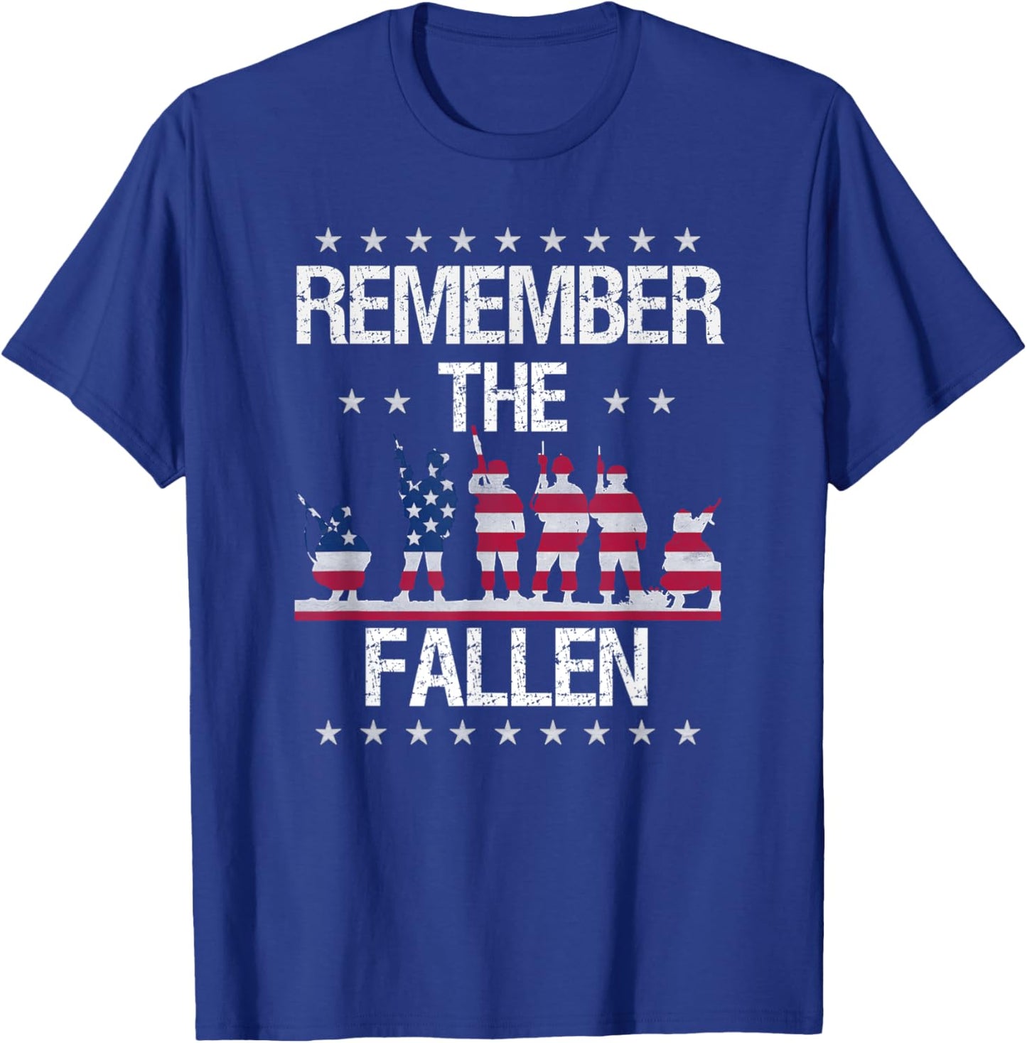 Remember The Fallen Soldiers Armed Forces Memorial T-Shirt - T-Shirt | Royal