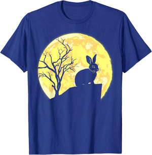 Rabbit Lover, Rabbit and Moon T-Shirt - T-Shirt | Royal