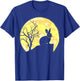 Rabbit Lover, Rabbit and Moon T-Shirt - T-Shirt | Royal