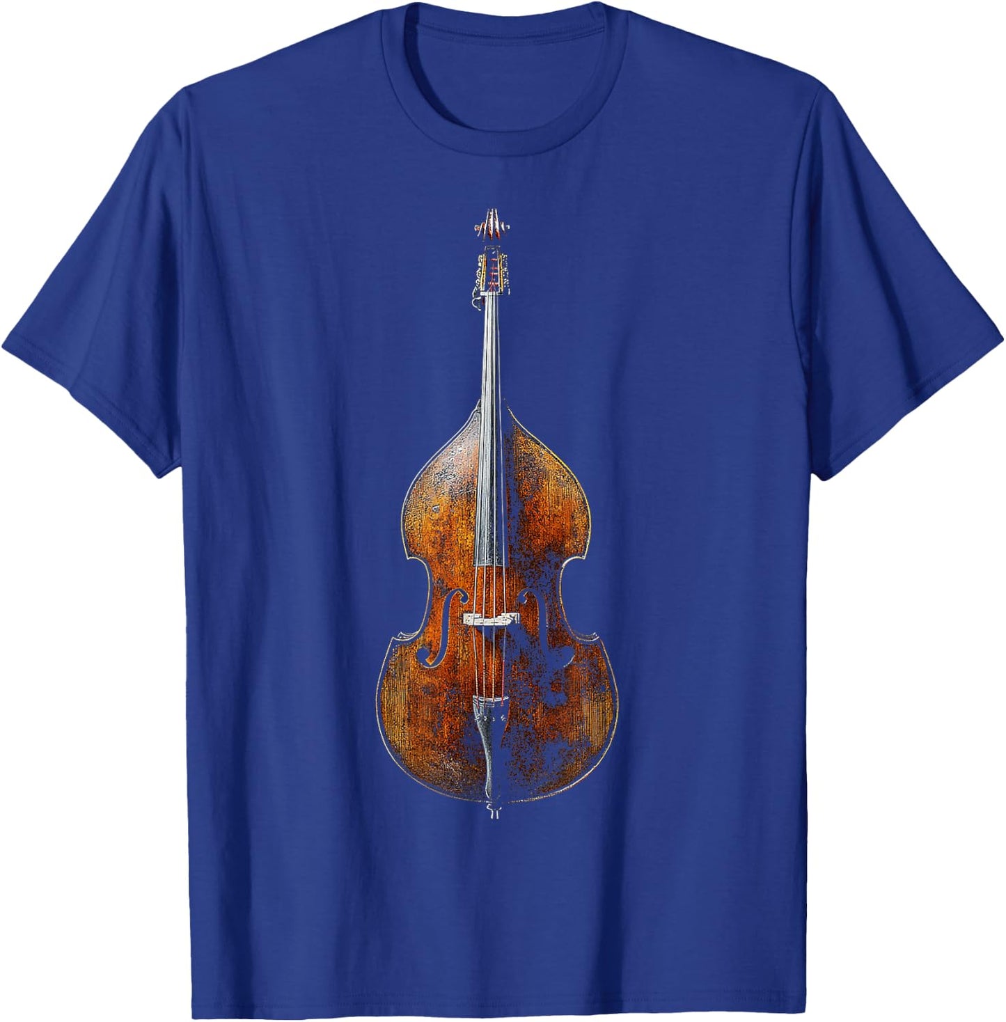 Double Bass Music Instrument Graphic Art Double Bass T-Shirt - T-Shirt | Royal