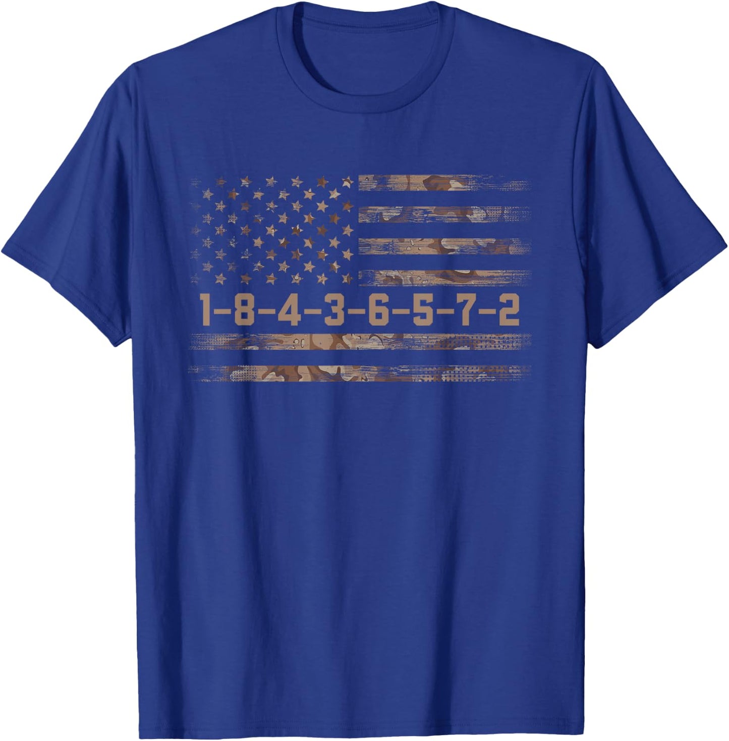 1-8-4-3-6-5-7-2 Firing Order Small Block Engine V8 T-Shirt - T-Shirt | Royal