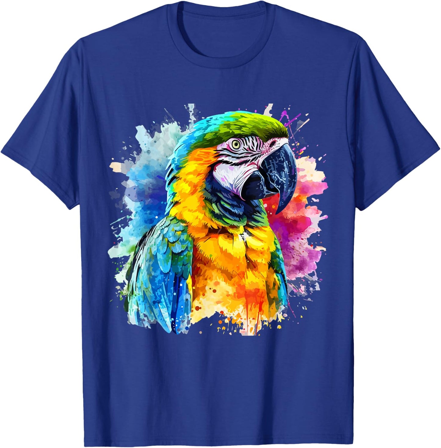 Colorful Parrot Watercolor T-Shirt - T-Shirt | Royal