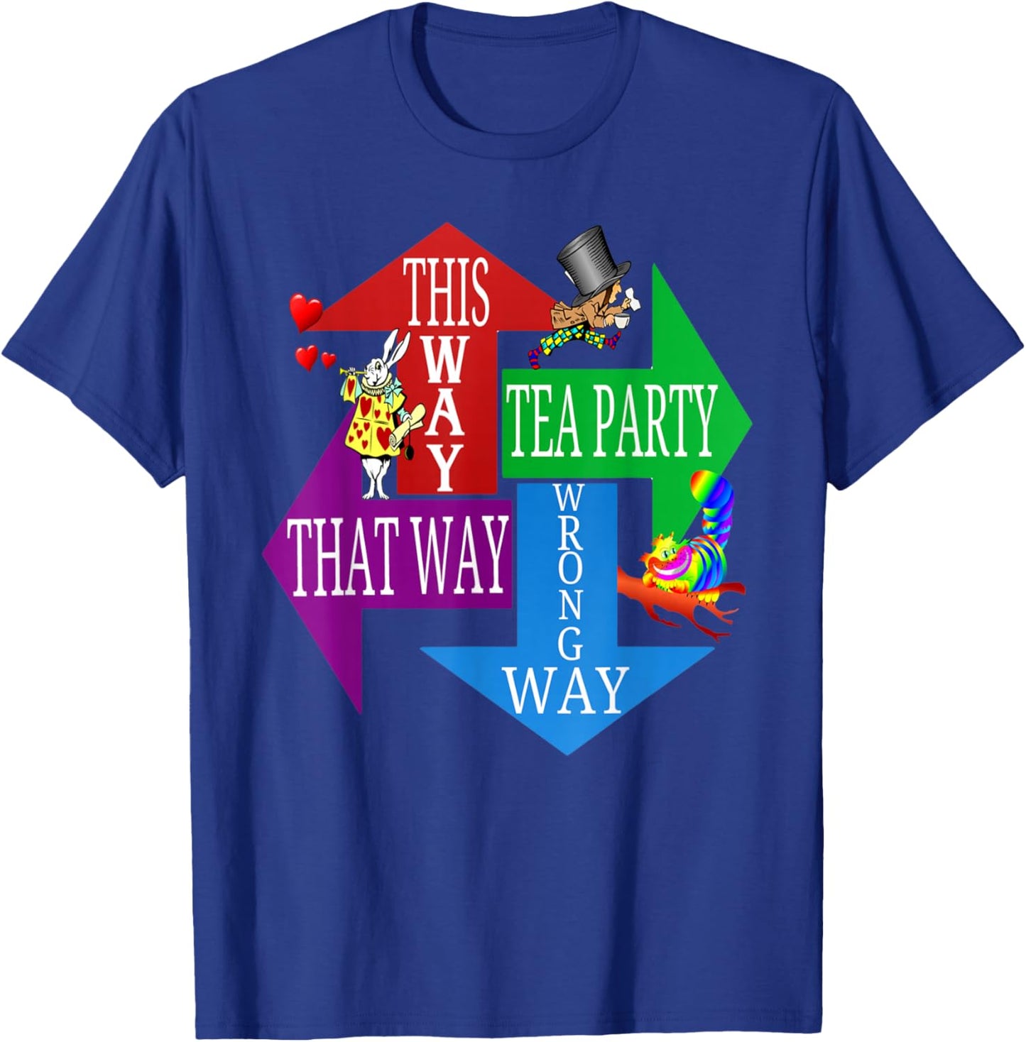 Madhatter Alice in Wonderland-Men Women Kids T Shirt T-Shirt - T-Shirt | Royal