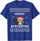 Merry Beavermas Beaver Ugly Christmas Holiday Winter Xmas T-Shirt - T-Shirt | Royal