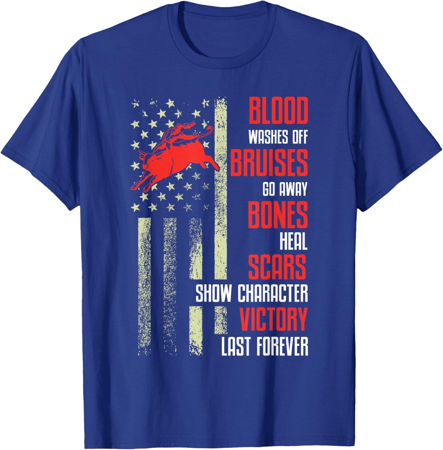 Rodeo Bull Rider Bull Riding T-Shirt - T-Shirt | Royal