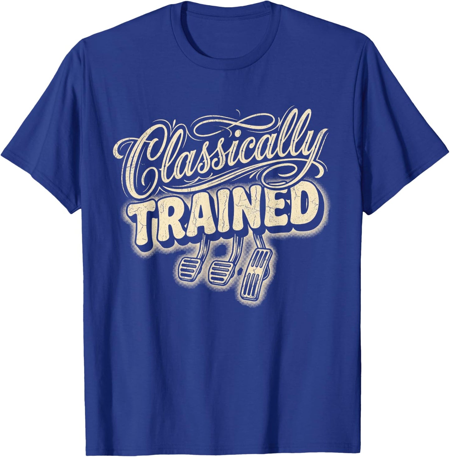 Classically Trained Retro Vintage Car Driving Auto T-Shirt - T-Shirt | Royal