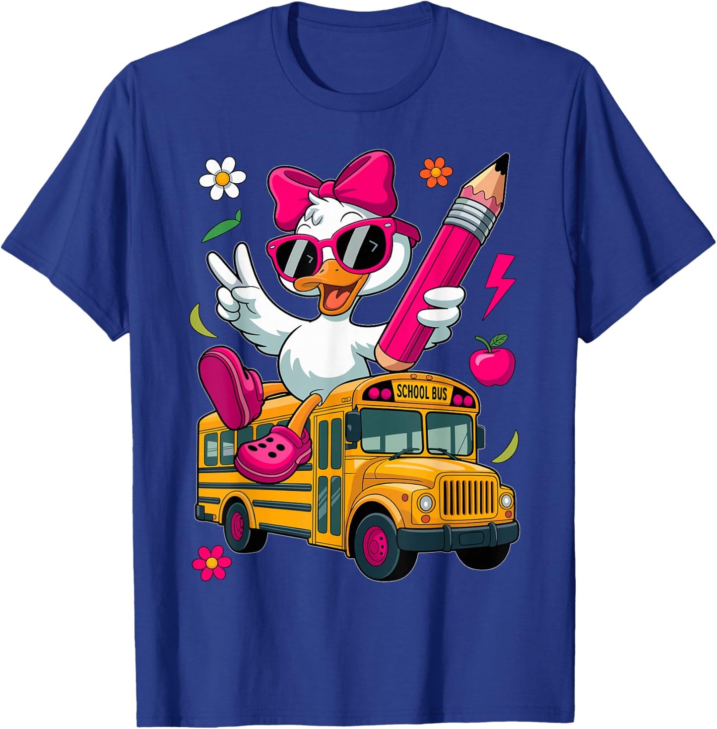 Funny Goose Back To School First Day Of School Girls Boys T-Shirt - T-Shirt | Royal
