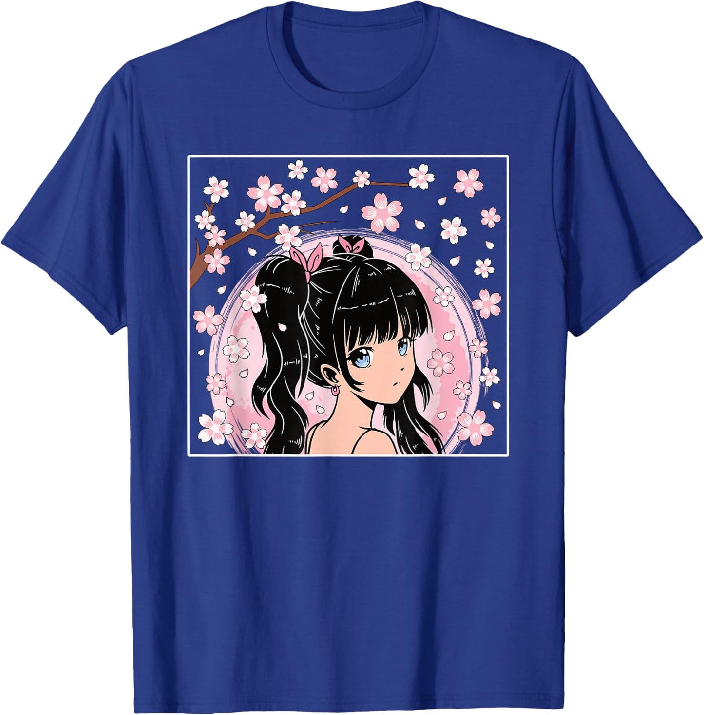 Japanisches Anime Mädchen Otaku Kirschblüte Sakura Damen T-Shirt - T-Shirt | Royal