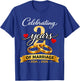 2 Years of Marriage 2nd Anniversary 2024 2026 Shirt T-Shirt - T-Shirt | Royal