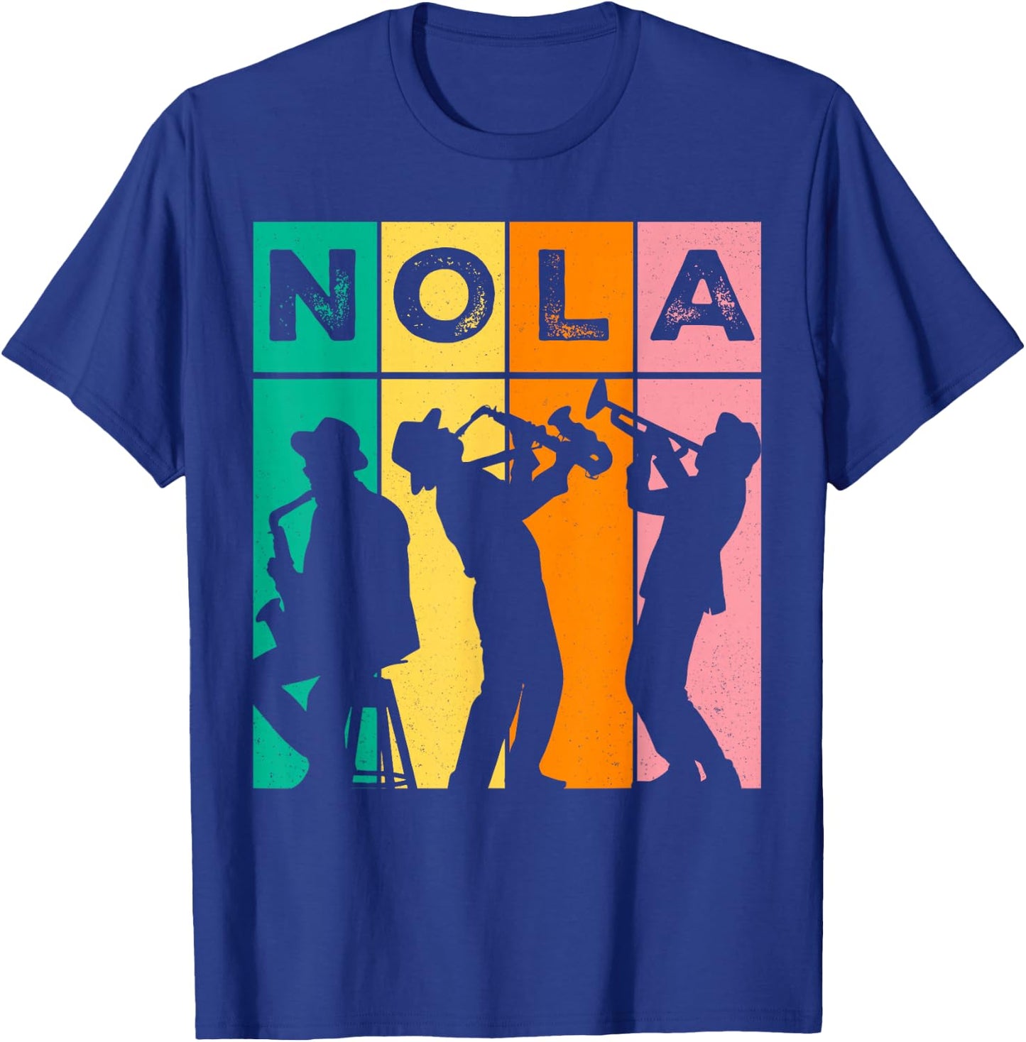 Vintage NOLA New Orleans Mardi Gras Music Carnival Festival T-Shirt - T-Shirt | Royal