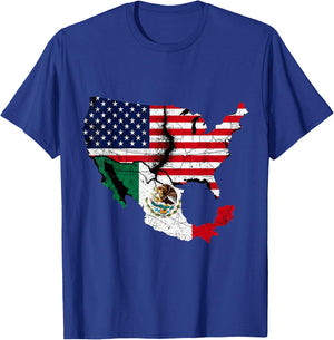 Mexico Flag Mexican Pride Mexican Roots America T-Shirt - T-Shirt | Royal