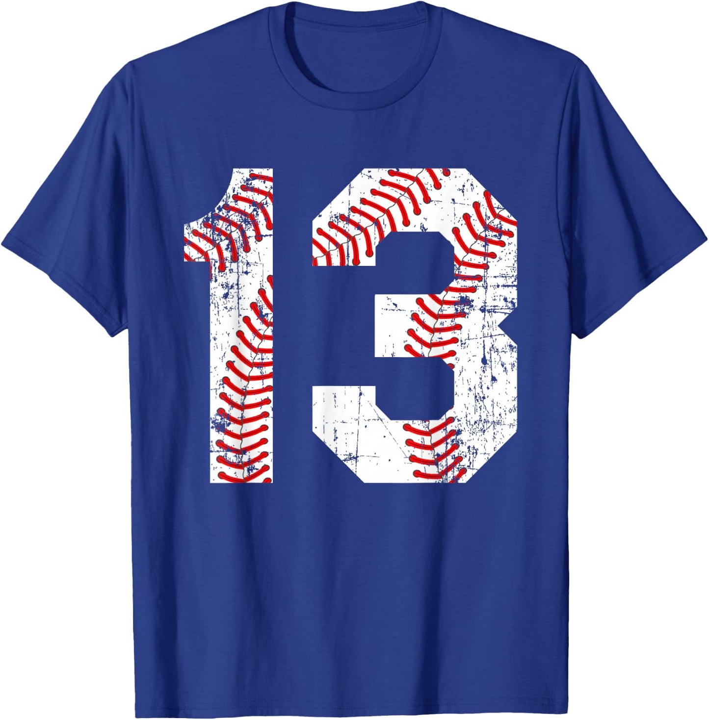 Vintage Baseball 13 Jersey Number T-Shirt - T-Shirt | Royal