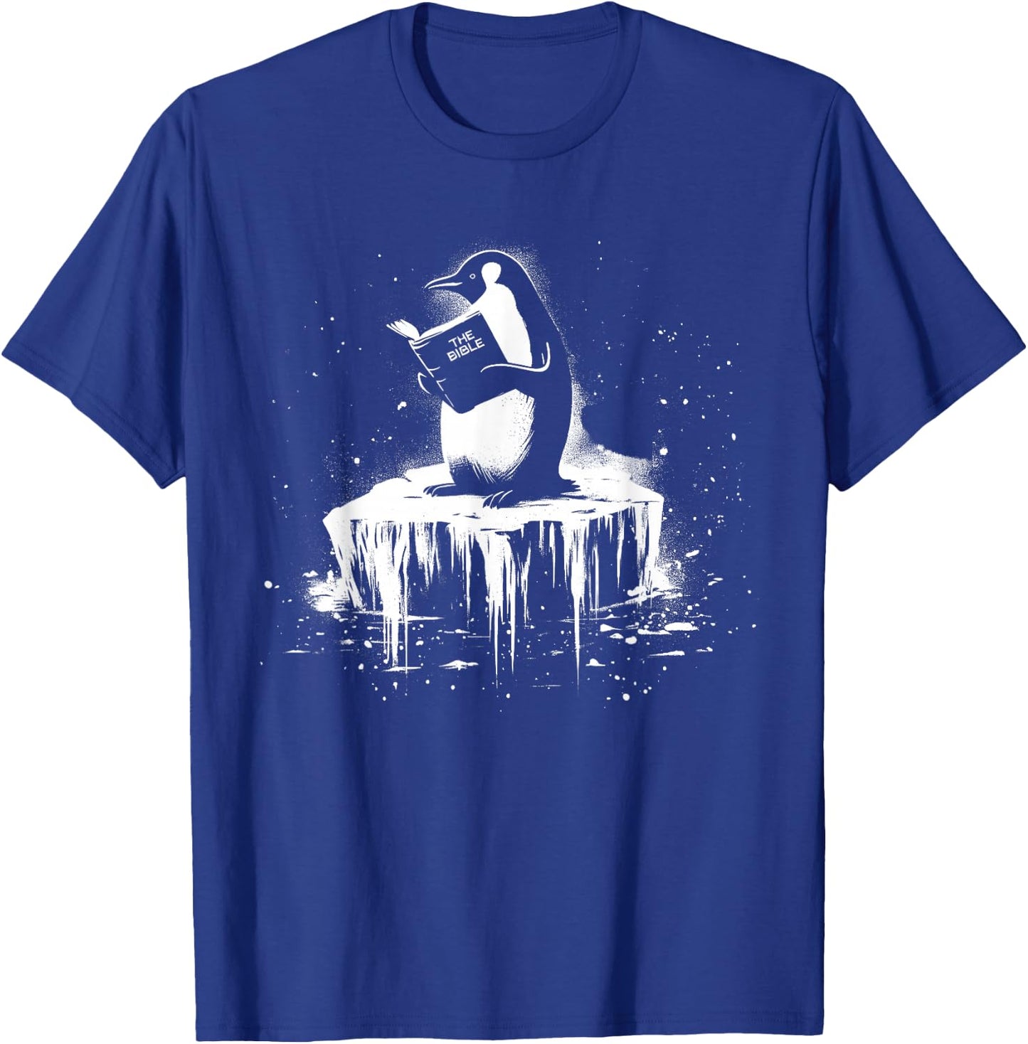 Penguin Reading The Bible - Vintage Christian Religious T-Shirt - T-Shirt | Royal