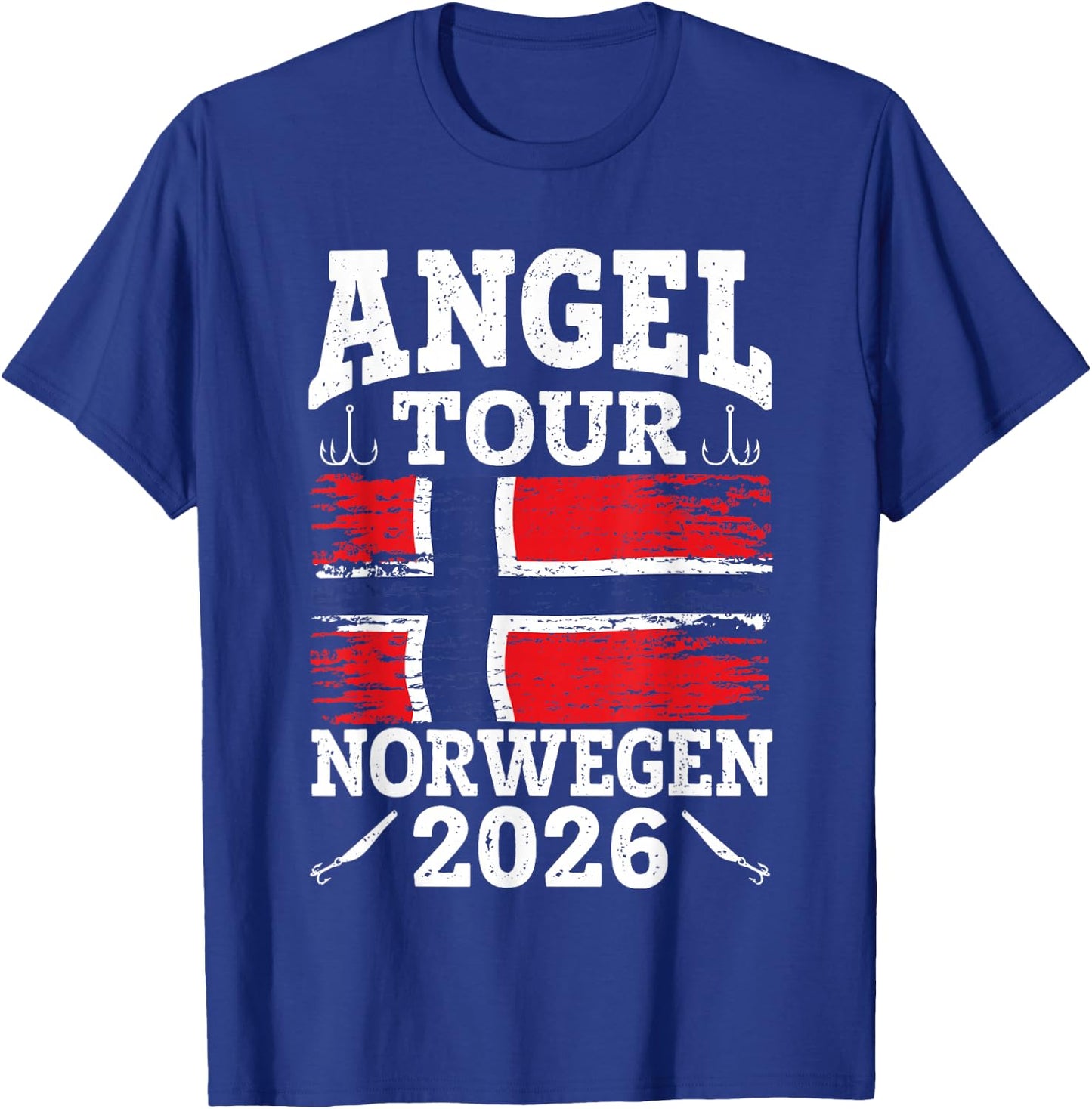 Angel Tour Norway 2026 Fishing Team Norway Flag Angler , black, S T-Shirt - T-Shirt | Royal