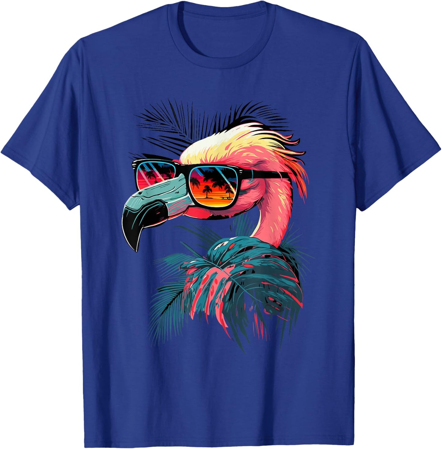Retro Sunglasses Flamingo Kids Funny Flamingo T-Shirt - T-Shirt | Royal