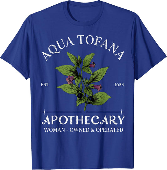 Funny Feminist Aqua Tofana Apothecary Vintage Design Women T-Shirt - T-Shirt | Royal