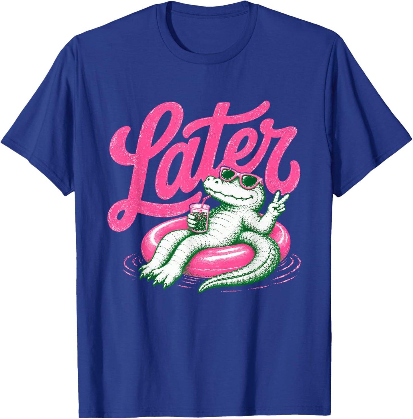 See You Later Teacher Summer Alligator Last Day of School T-Shirt - T-Shirt | Royal