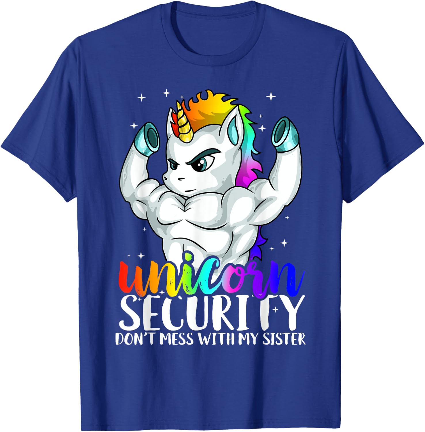 Unicorn safety not with my sister funny T-Shirt - T-Shirt | Royal