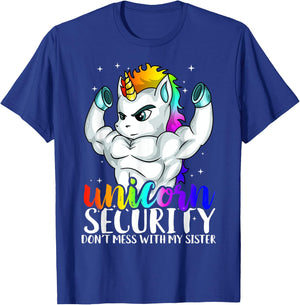 Unicorn safety not with my sister funny T-Shirt - T-Shirt | Royal