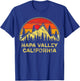 Vintage Napa Valley California CA Mountains Hiking Souvenir T-Shirt - T-Shirt | Royal