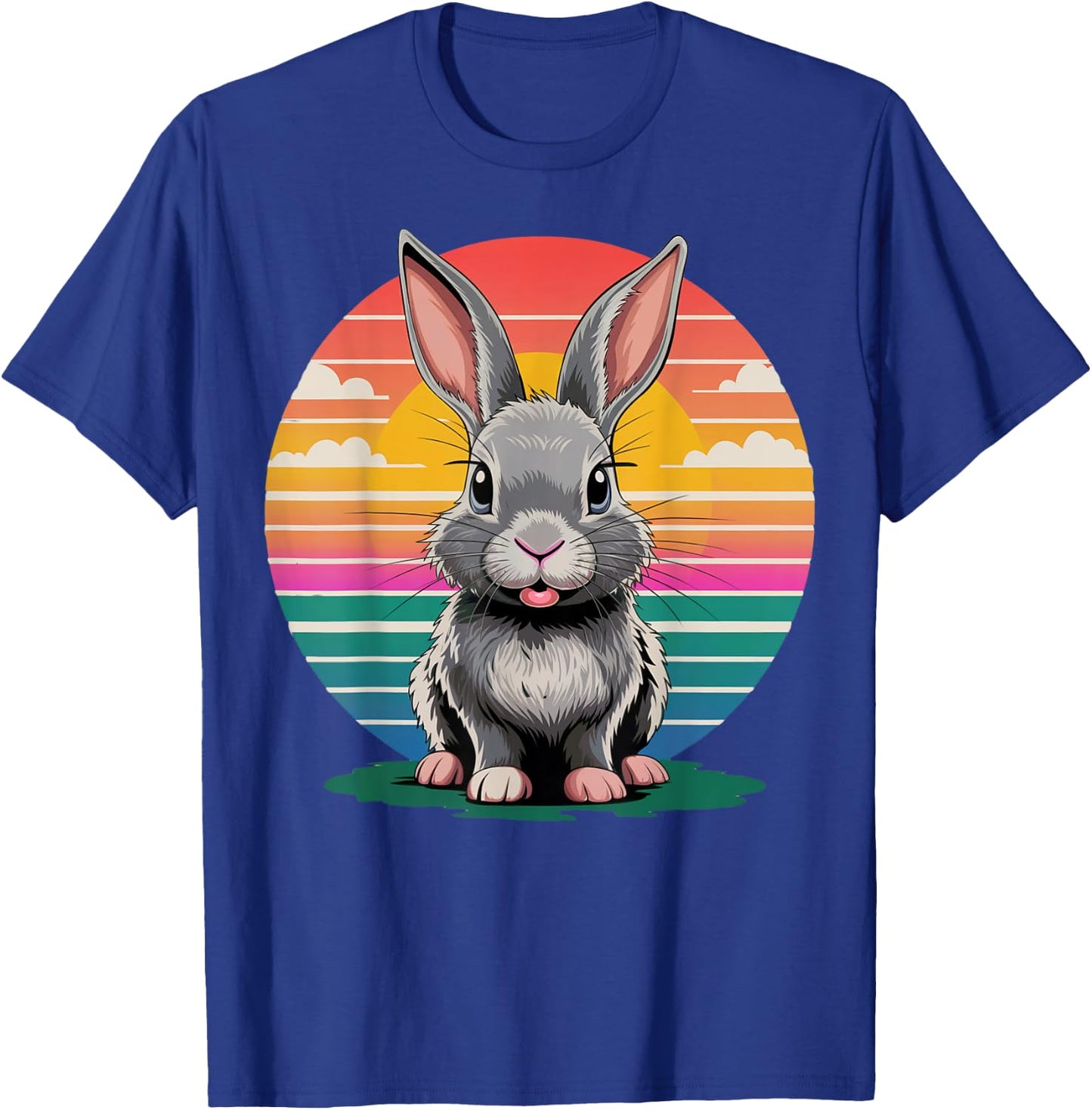 Retro Bunny Rabbit Vintage Nature Lover Gifts Women T-Shirt - T-Shirt | Royal