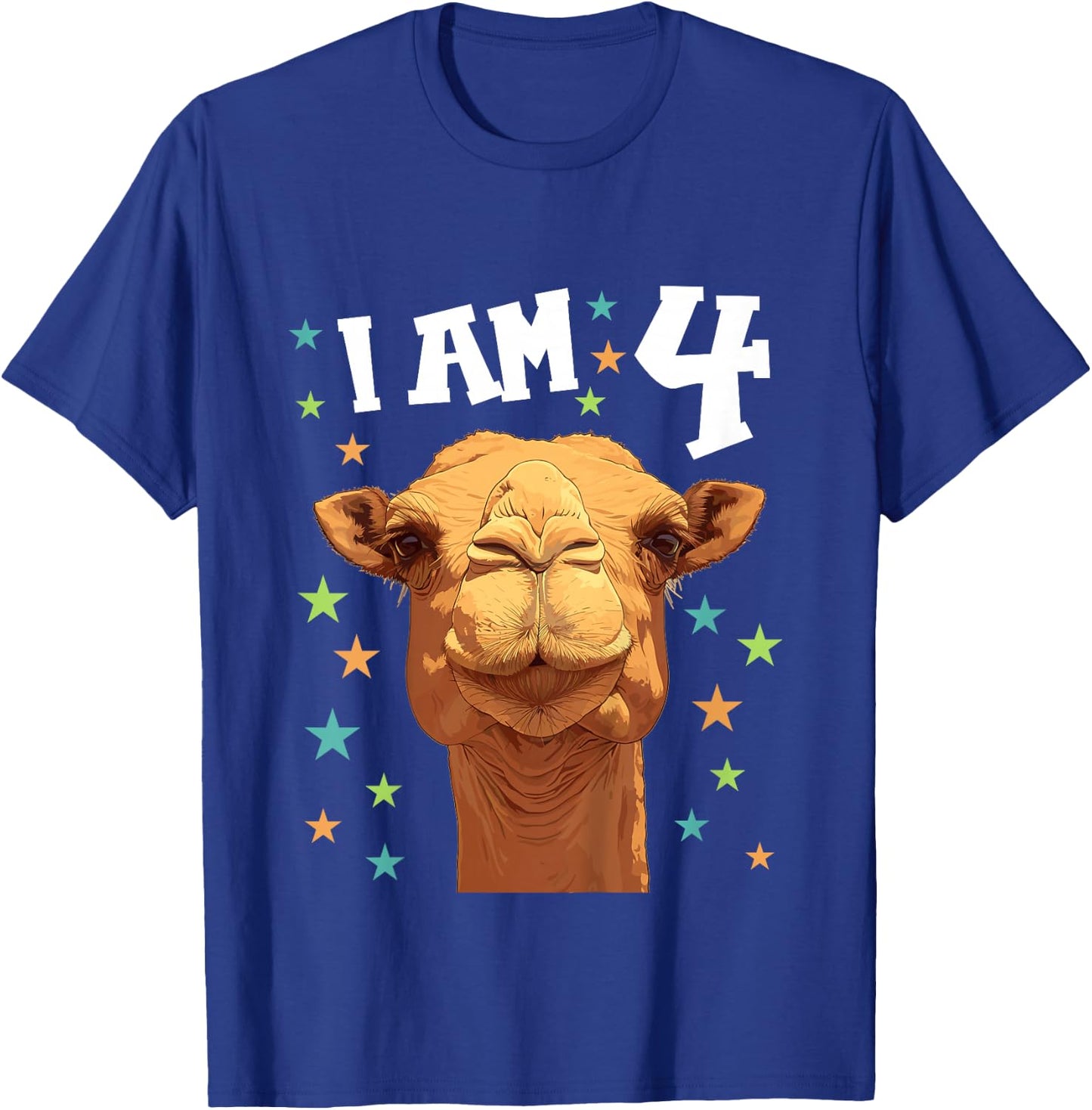 Kids 4 Years old 4 birthday Camels Boy Girl Camel T-Shirt - T-Shirt | Royal