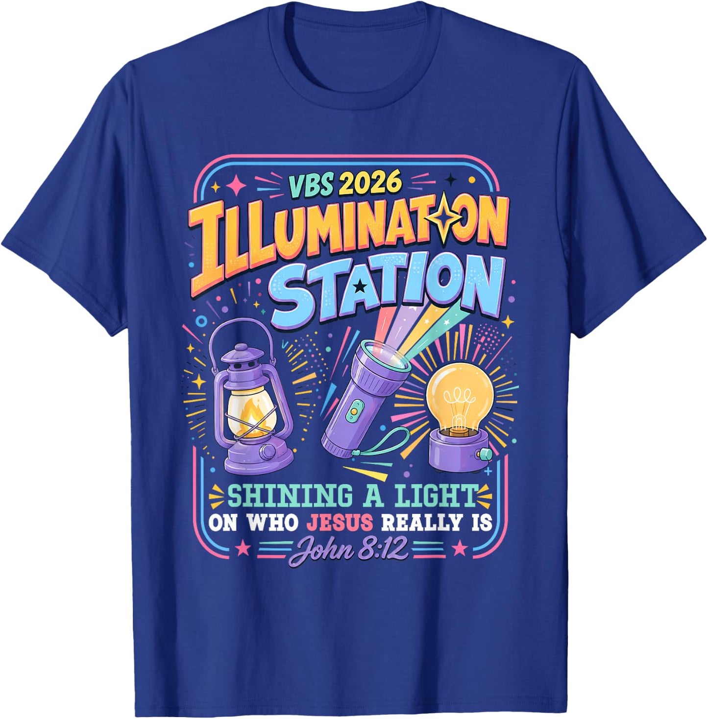 VBS Crew 2026 Illumination Station Vacation Bible School T-Shirt - T-Shirt | Royal