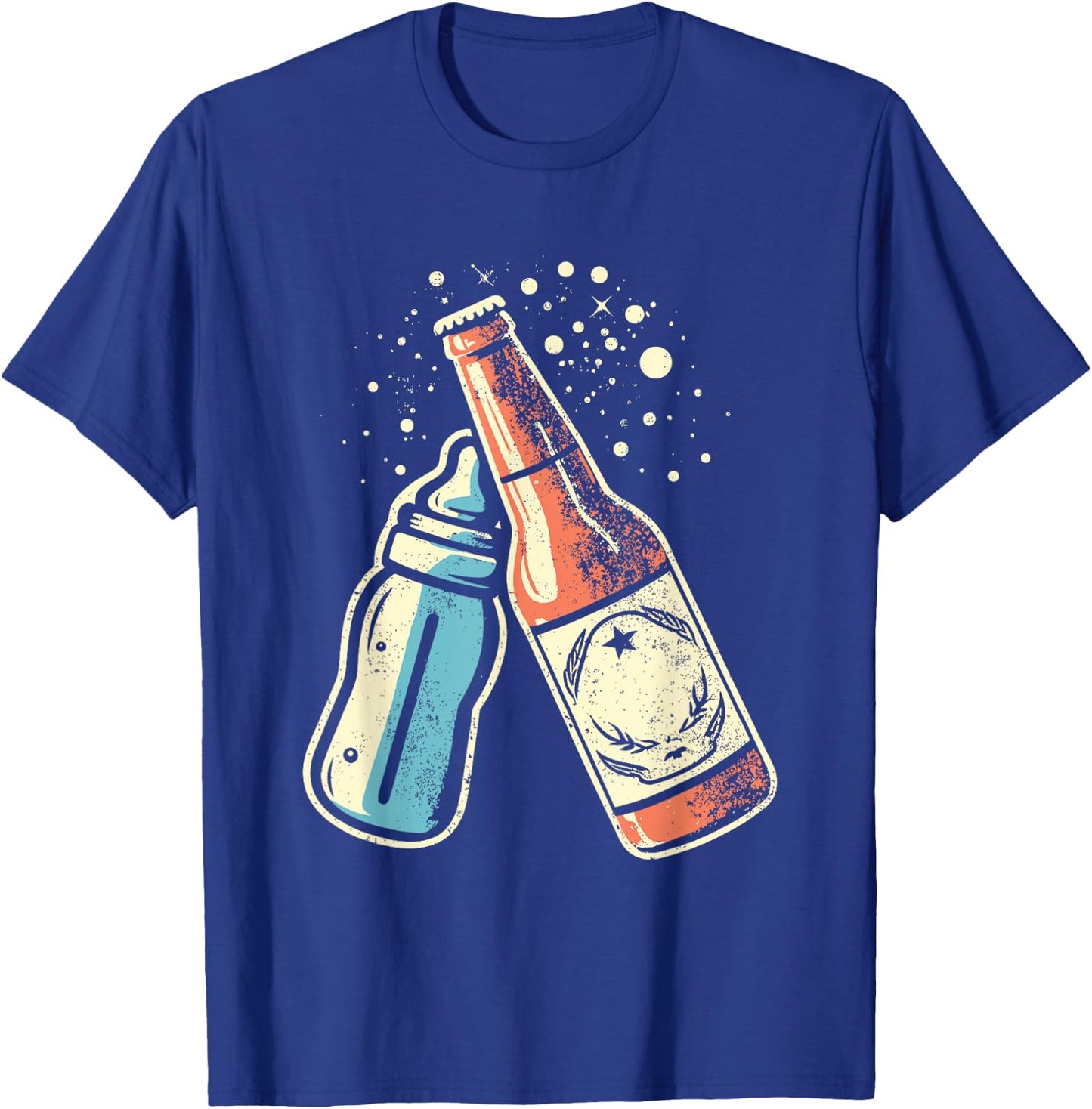 Beer Baby Bottle Toast - Cheers First Time Father To Be T-Shirt - T-Shirt | Royal