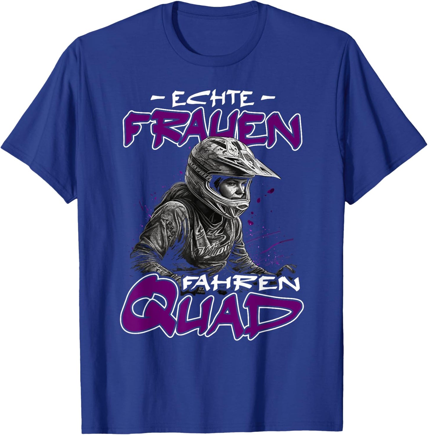 Quad Driver | Real Women Driving Qaud , black T-Shirt - T-Shirt | Royal