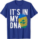 It's in My DNA St. Vincent and The Grenadines Flag T-Shirt - T-Shirt | Royal