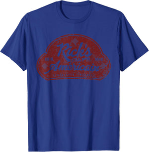 Vintage Ricks Coffee Americain 1942 Distressed T-Shirt - T-Shirt | Royal