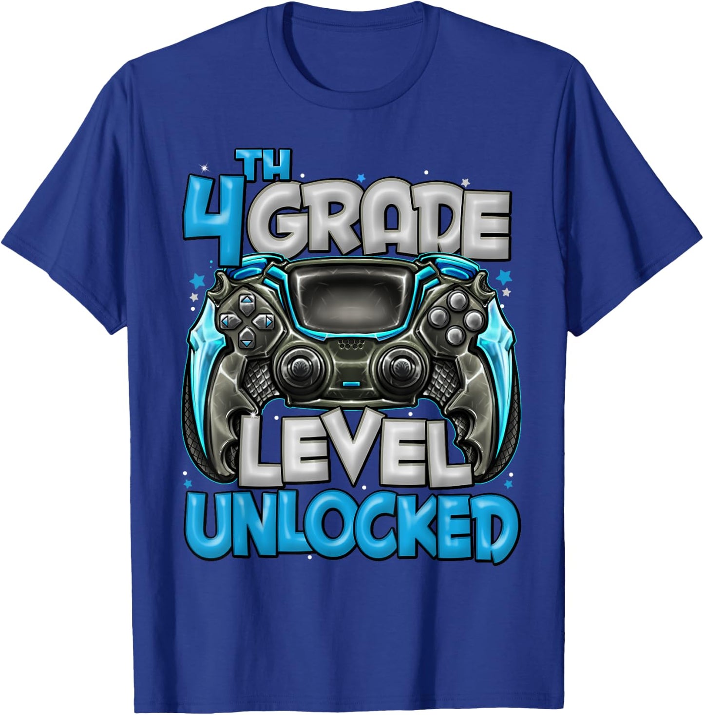 4th Grade Level Unlocked Game On 4th Grade Back To School T-Shirt - T-Shirt | Royal