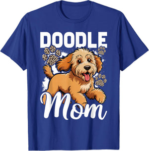 Vintage Doodle Mom Bleached Leopard Golden Doodle Mom T-Shirt - T-Shirt | Royal