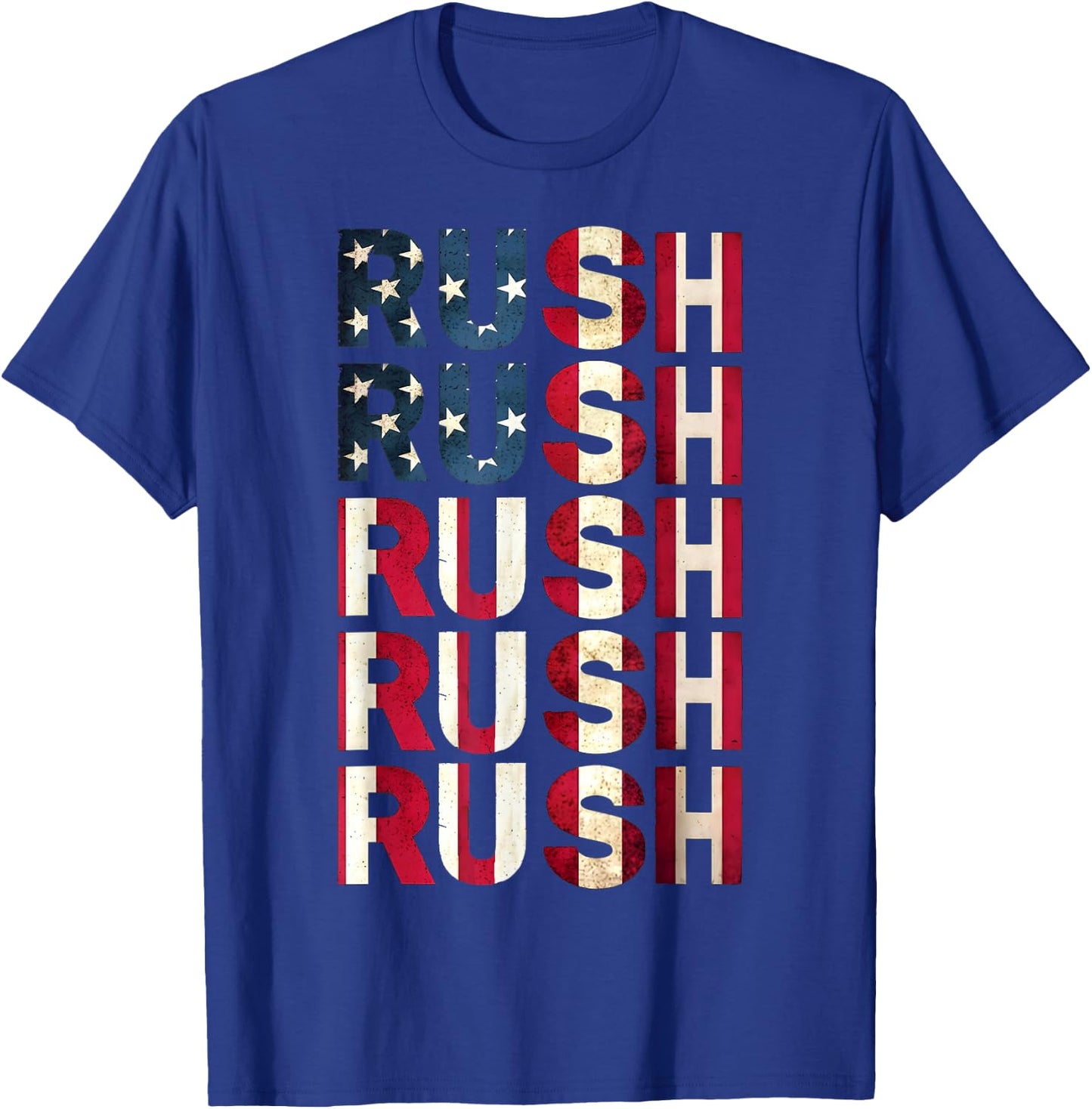 Rush Name Vintage US Flag Hearts Gifts for Kids T-Shirt - T-Shirt | Royal