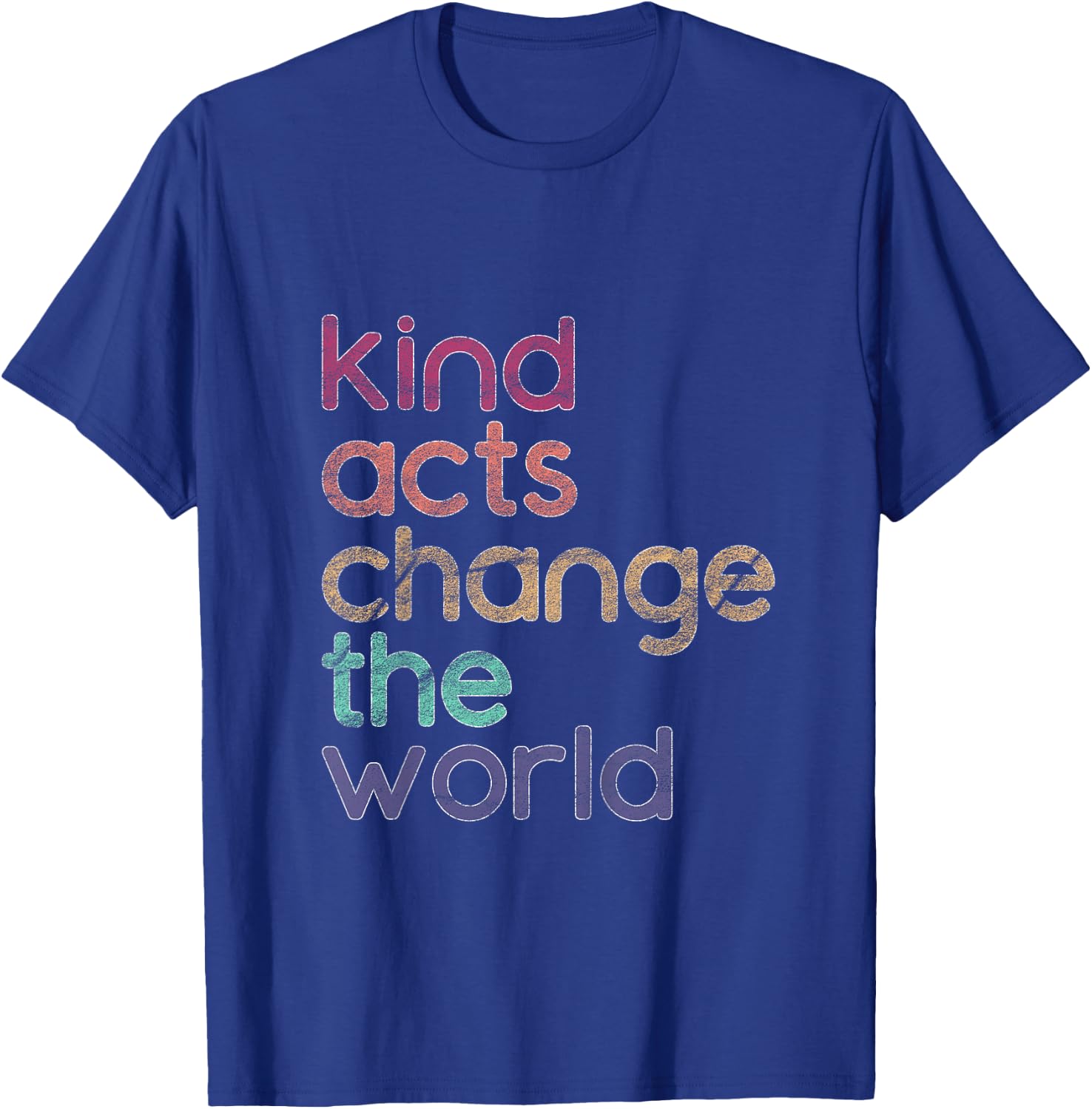 Kindness Shirt for Toddlers & Kids, Change The World Rainbow T-Shirt - T-Shirt | Royal